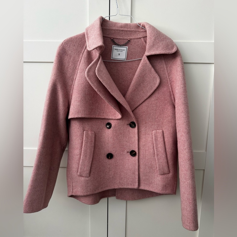 Belle & Bloom Pink Double-Breasted Coat (Designed in Australia) - Picture 6 of 13